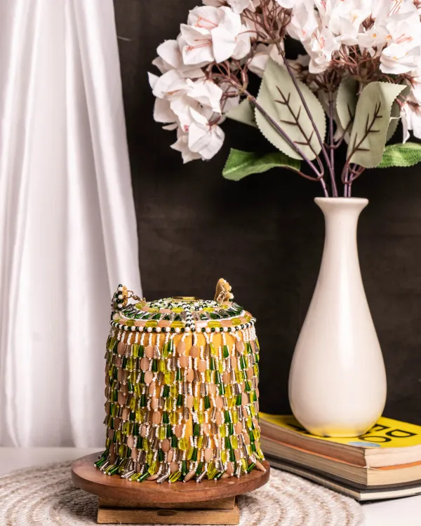 Ameira_Green_&_Nude_Crystal_Beaded_Box_Bag