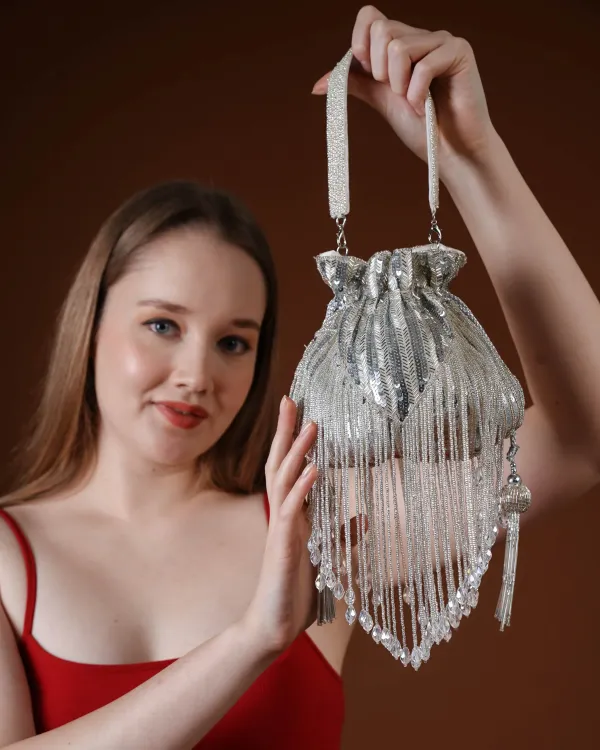 Sitara_Silver_Fringe_Potli_–_Hand-Beaded_Party_Bag_with_Crystal_Tassels