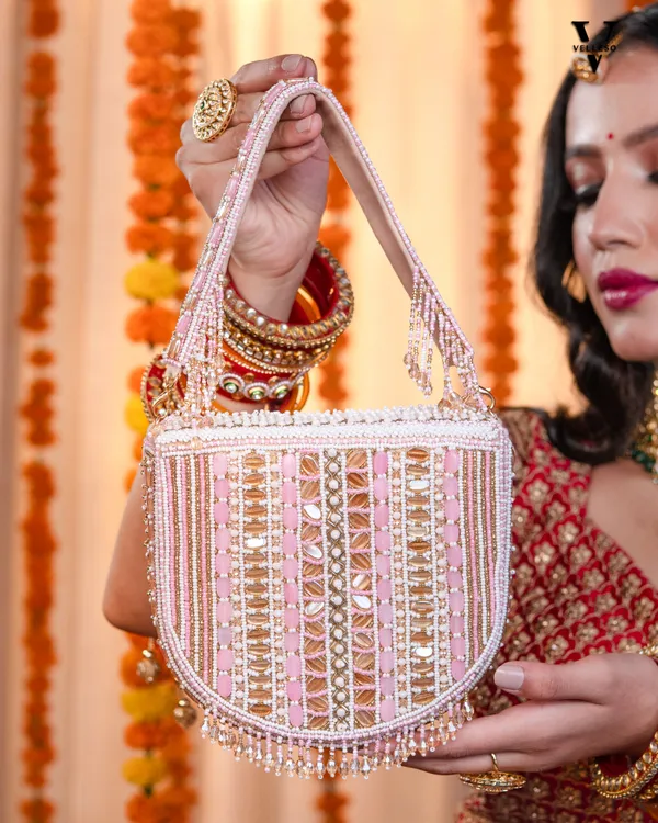 Aurela_Pastel_Pink_&_Gold_Beaded_Crescent_Clutch
