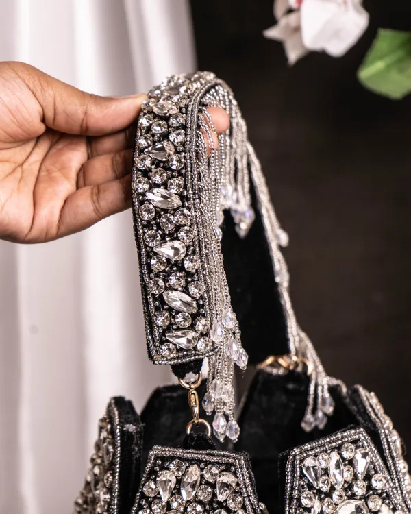 Noor_Black_Crystal_Potli_–_Hand-Embellished_Velvet_Bag_with_Fringe_Handle