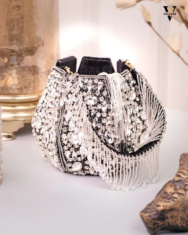 Noor_Black_Crystal_Potli_–_Hand-Embellished_Velvet_Bag_with_Fringe_Handle