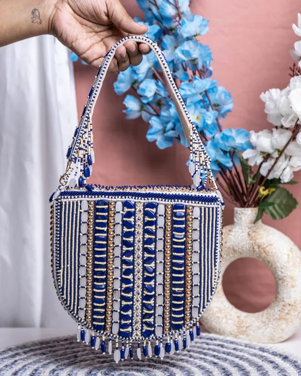 Aurela_Blue_&_Gold_Beaded_Crescent_Clutch