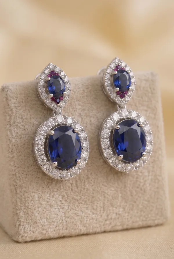 Blue_Brass_Necklace_Set_For_Women