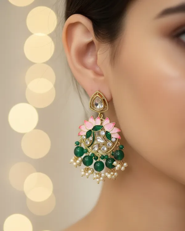 Green_Brass_Earrings_For_Women
