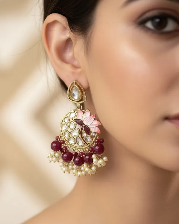 Red_Brass_Earrings_For_Women