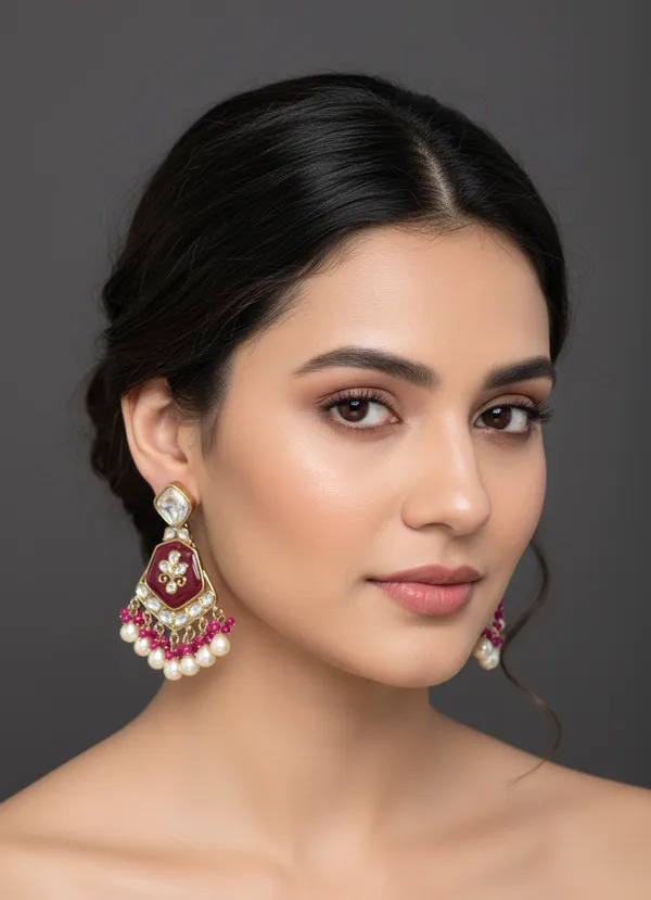 Red_Brass_Earrings_For_Women