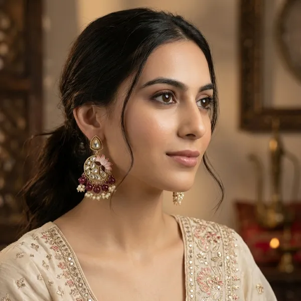 Red_Brass_Earrings_For_Women