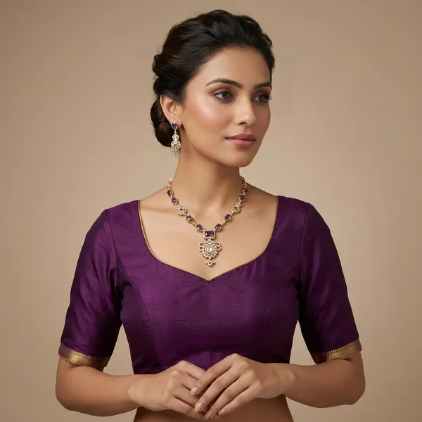 Purple_Brass_Necklace_Set_For_Women