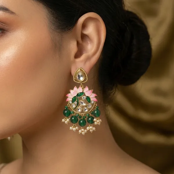 Green_Brass_Earrings_For_Women