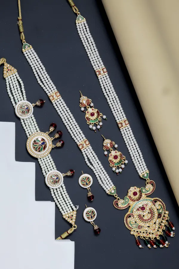 Meenakari_Pearl_Traditional_Necklace_Set_With_Earrings