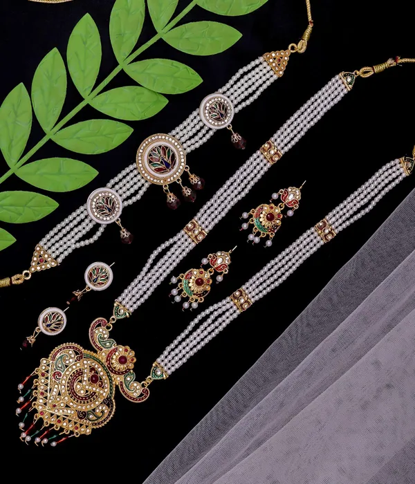 Pearl_Peacock_Motif_Multi_Strand_Traditional_Necklace_Set