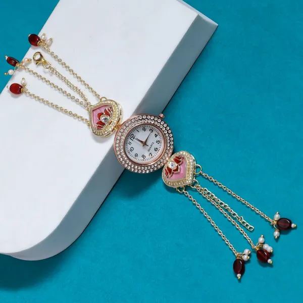 Royal_Kashmiri_Kundan_Chain_Bracelet_Watch_with_Pearl_Drops