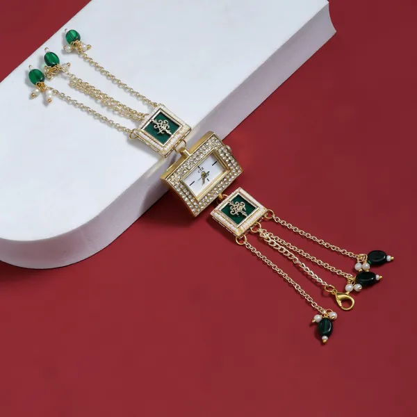 Royal_Kashmiri_Kundan_Chain_Bracelet_Watch_with_Pearl_Drops