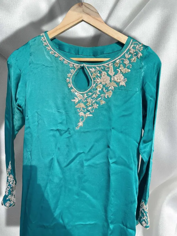 Rama_Cotton_Blend_with_Golden_Zari_Co-Ord_Set