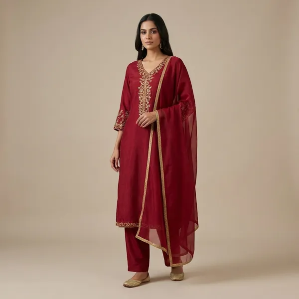 Red_Embroidered_Georgette_Salwar_Suit_Set_with_Chiffon_Dupatta