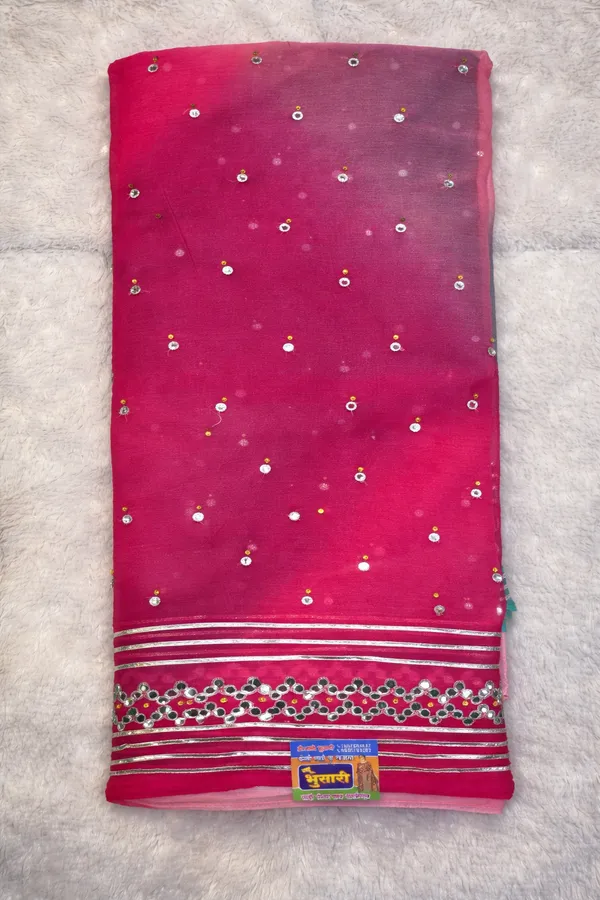 Elegant_Pink_And_Magenta_Ombre_Saree_With_Sequin_Embellishments