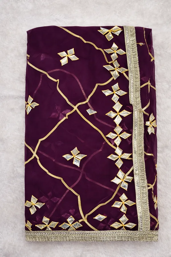 Purple_Georgette_Gota_Patti_Work_Saree_With_Blouse