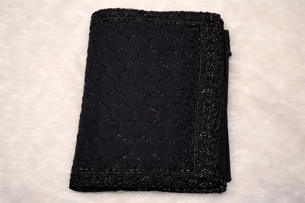 Black_Quilted_Fabric_Wallet_With_Metallic_Thread_Detailing