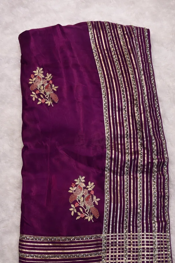 Purple_Embroidered_Silk_Saree_With_Golden_Floral_Motifs_And_Border