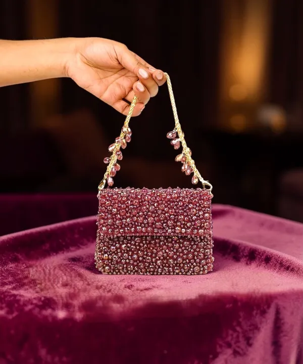 Gleam_Mini_Crystal_Embellished_Evening_Clutch_With_Beaded_Strap_For_Women