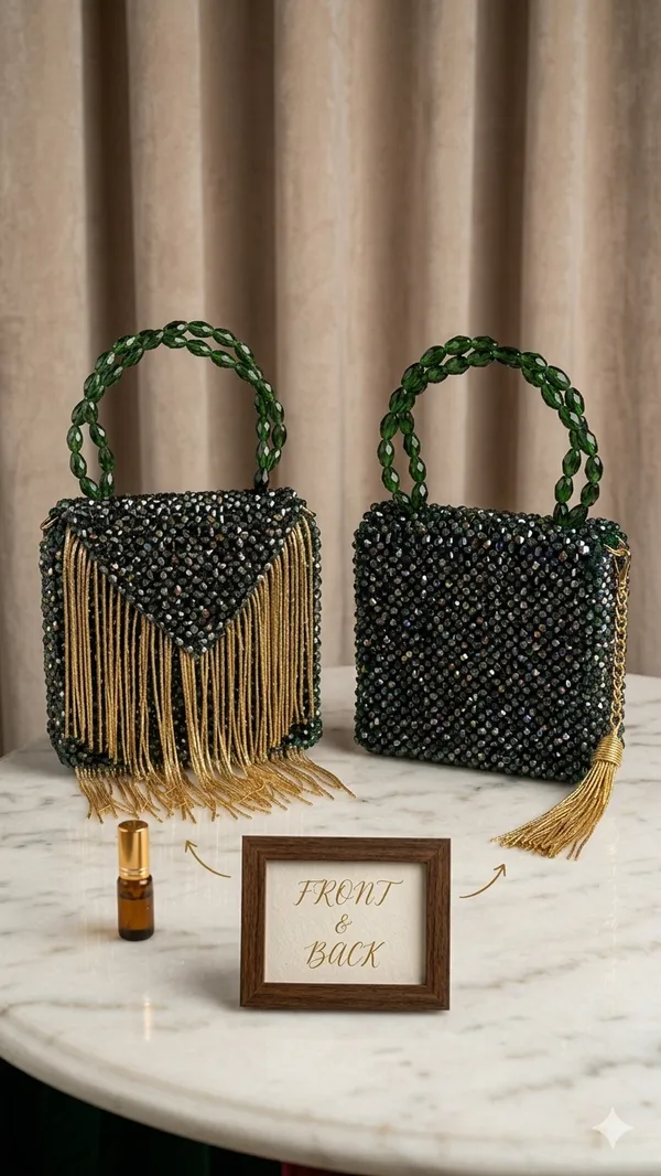 Pocket_Glam__Beaded_with_silver_fringes_Handbag_For_Women