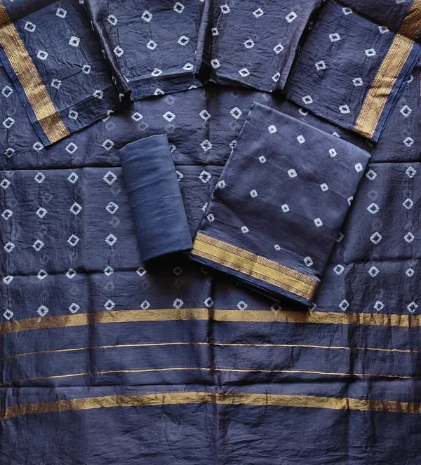Navy_Blue_Golden_Border_And_Printed__Maheshwari_Silk_Suit