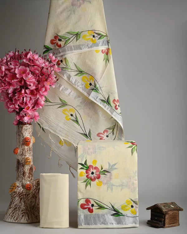 Floral_Print_Chanderi_Unstitched_Suit_Set