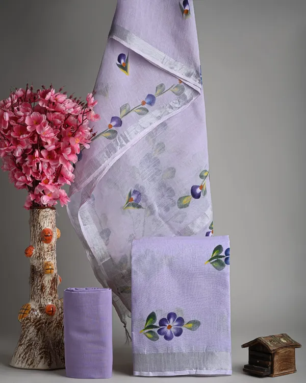 Lavender_Floral_Embroidered_Organza_Linen_Suit