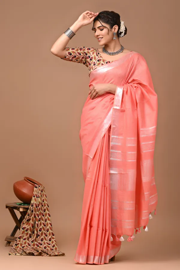 Plain_Linen_Saree