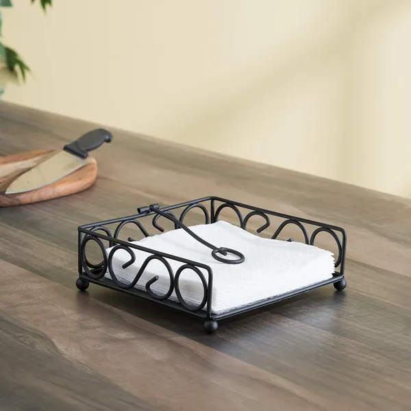 Metal_Napkin_Holder_Scroll_Design_Modern_Wire_Frame_Table_Organiser