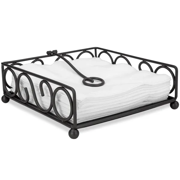 Metal_Napkin_Holder_Scroll_Design_Modern_Wire_Frame_Table_Organiser