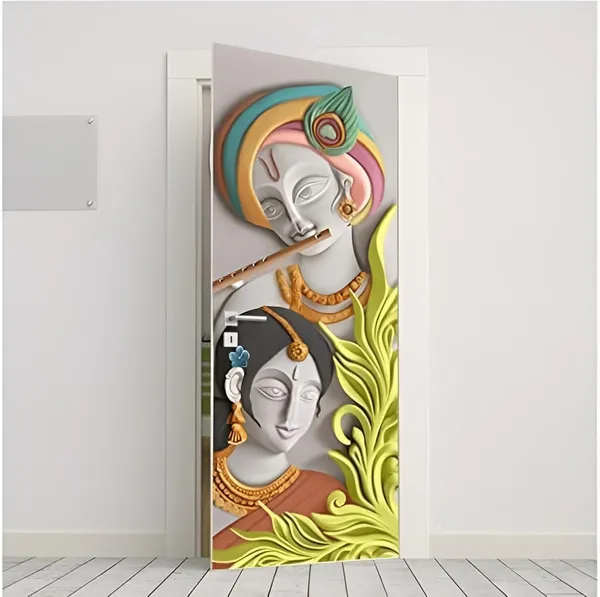 Radha_Krishna_Door_Wallpaper_Self_Adhesive_Vinyl_Sticker