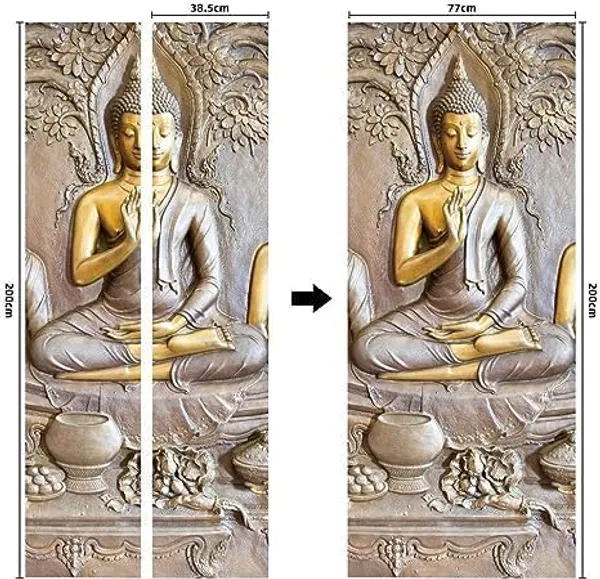 Buddha_Door_Wallpaper_Self_Adhesive_Vinyl_Sticker