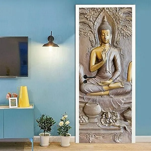 Buddha_Door_Wallpaper_Self_Adhesive_Vinyl_Sticker