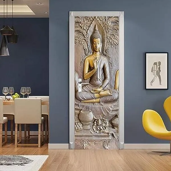 Buddha_Door_Wallpaper_Self_Adhesive_Vinyl_Sticker
