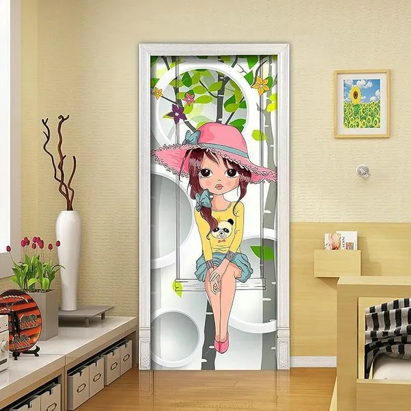 Fairy_Girl_Door_Wallpaper_Vinyl_Sticker