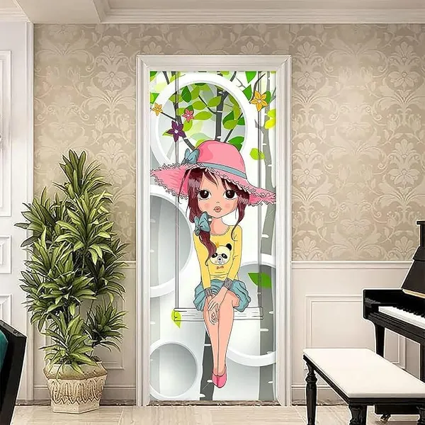 Fairy_Girl_Door_Wallpaper_Vinyl_Sticker
