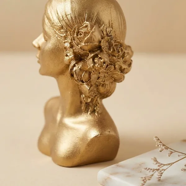 Golden_Female_Bust_Decorative_Sculpture_With_Floral_Accent