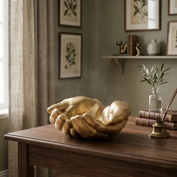 Golden_Hand_Decorative_Bowl_Multipurpose_Catchall_Tray