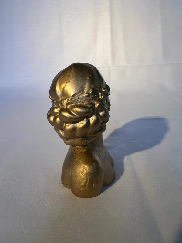 Golden_Decorative_Lady_Bust_Figurine_With_Glasses_And_Braided_Hair