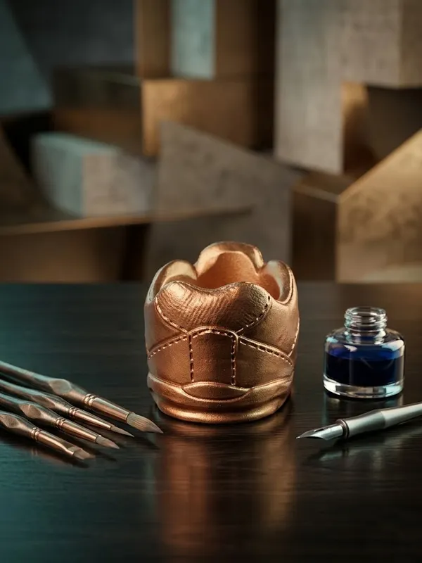 Handcrafted_Copper_Finish_Decorative_Shoe_Sculpture