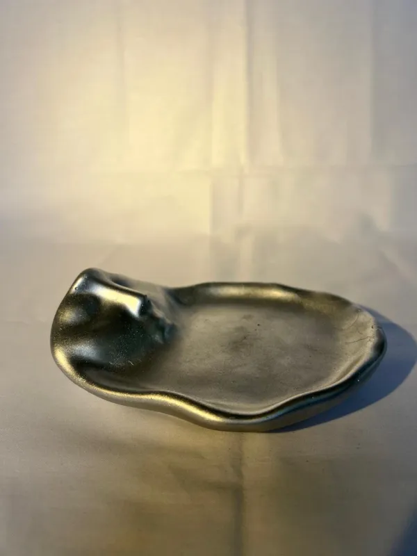 Metallic_Blue_Ashtray_With_Organic_Shape