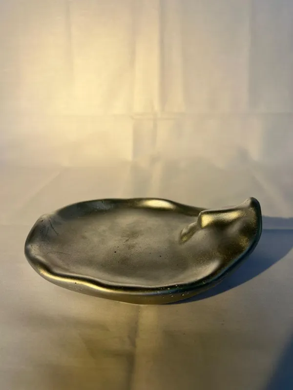 Metallic_Blue_Ashtray_With_Organic_Shape