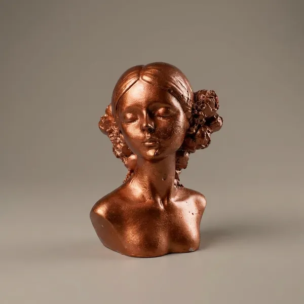 Decorative_Metallic_Bronze_Female_Bust_Sculpture
