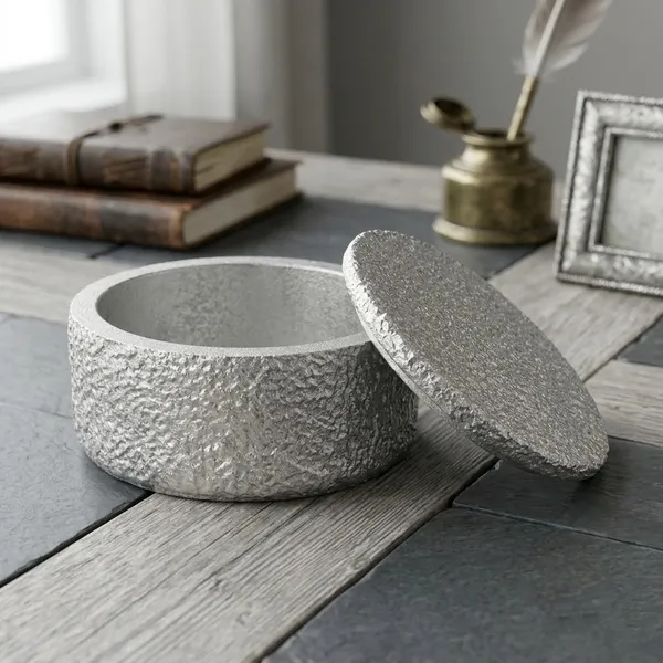 Hammered_Metal_Storage_Container_With_Lid_Silver_Finish