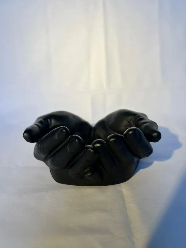 Black_Resin_Cupped_Hands_Decorative_Bowl