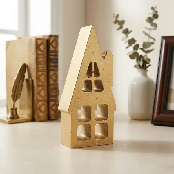 Decorative_Golden_House_Tea_Light_Holder