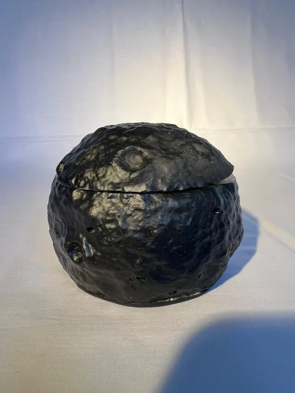 Textured_Dark_Spherical_Storage_Box_With_Lid