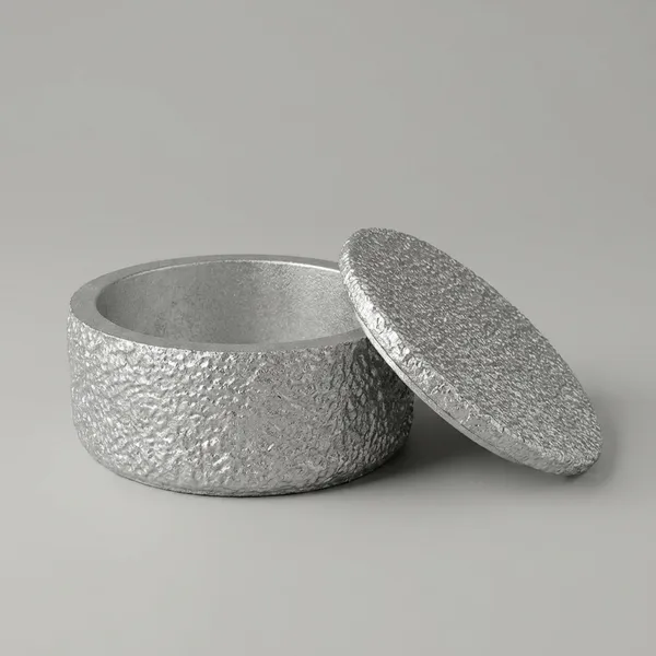 Hammered_Metal_Storage_Container_With_Lid_Silver_Finish