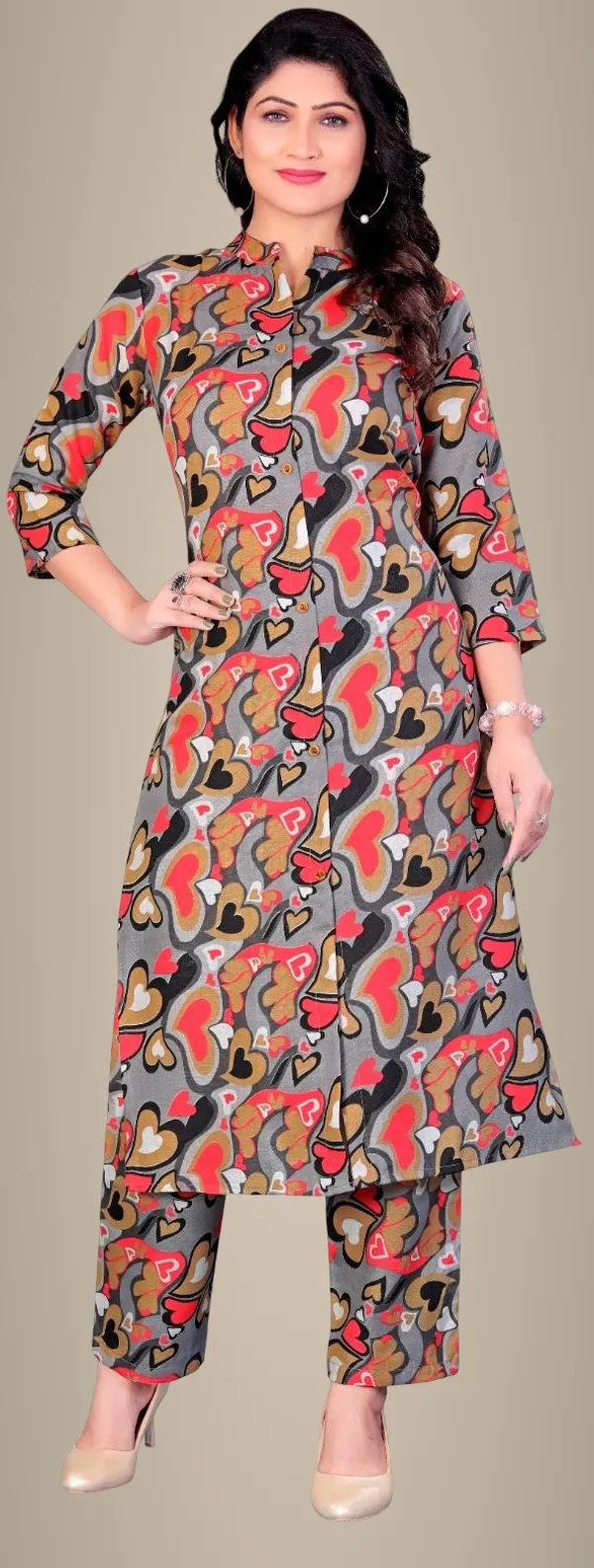 Grey_Cotton_Kurti_Pant_Set_For_Women